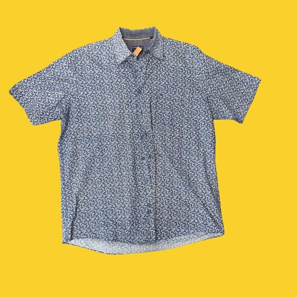 Casa Moda 100% Cotton Blue Short Sleeve Button-Up – Casual Fit (Approx. XL) - Picture 2 of 5